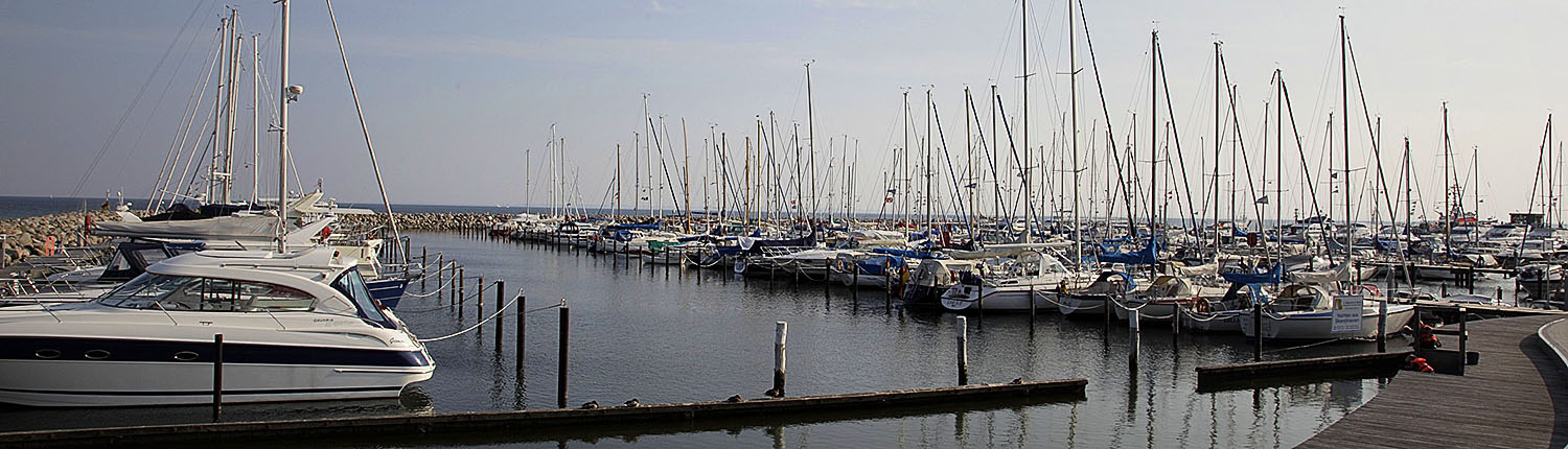 Blick auf den Hafen von Grömitz